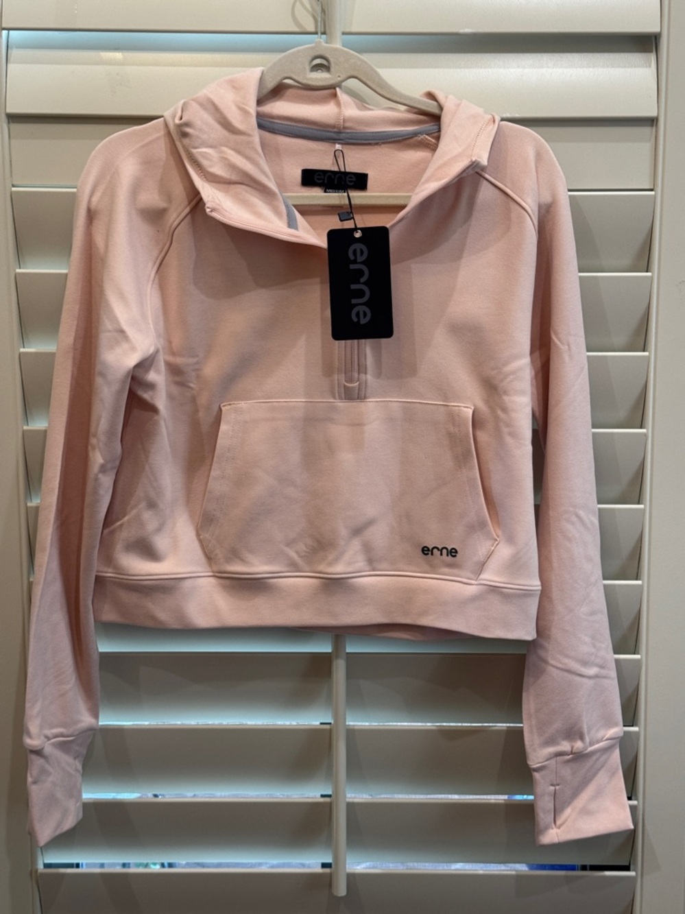 Erne Malibu Cropped Half-Zip Hoodie